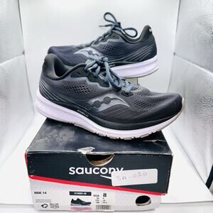 Saucony Ride 14 Women’s Running Walking Black Shoes Sneakers Size 8 (S10650-45)